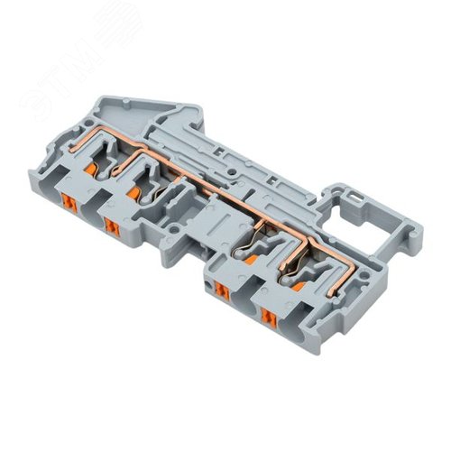 Клемма Push-in 4 мм2 4 вывода серая EKF