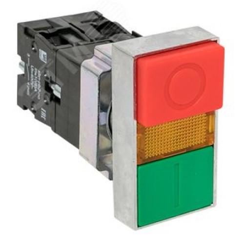 Кнопка LAY5-BW8465 I-O прямоугольная 230В NO+NC PROxima