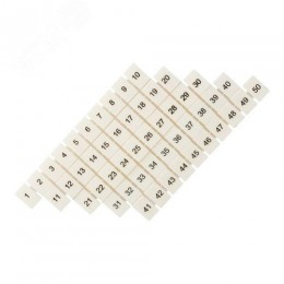 Маркеры для UT/ST/Push-in 2,5 с нумерацией 1-50 (100 шт.) EKF