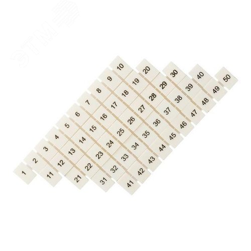 Маркеры для UT/ST/Push-in 2,5 с нумерацией 1-50 (100 шт.) EKF