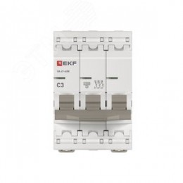 Выключатель автоматический трехполюсный 3P 3А (C) 4.5kA ВА 47-63N M634303C PROXIMA EKF