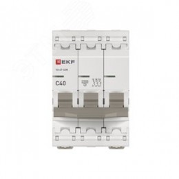 Выключатель автоматический трехполюсный 3P 40А (C) 4.5kA ВА 47-63N M634340C PROXIMA EKF