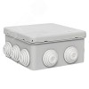 Коробка распределительная КМР-030-014 с крышкой (100х100х50) для прямого монтажа, 10 мембр. вводов серая IP55 EKF