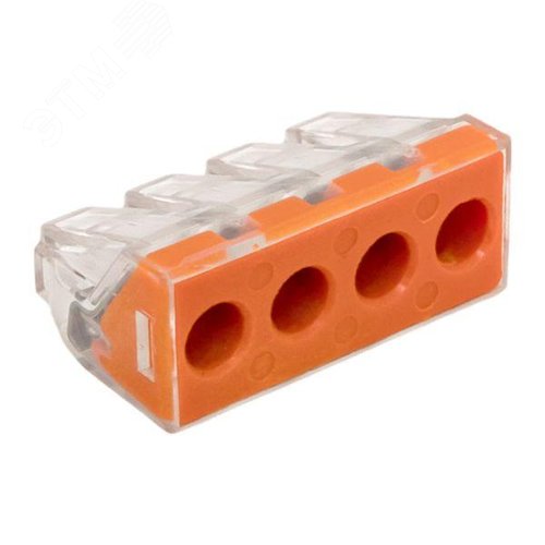 Клемма СМК 773-174 с пастой 4 отверстия 2.5-6.0мм2 уп.50шт. PROxima