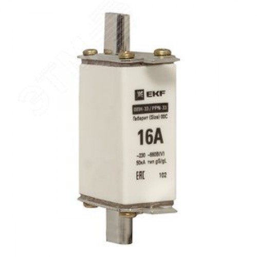 Вставка плавкая ППН-33 100/16А габарит 00С