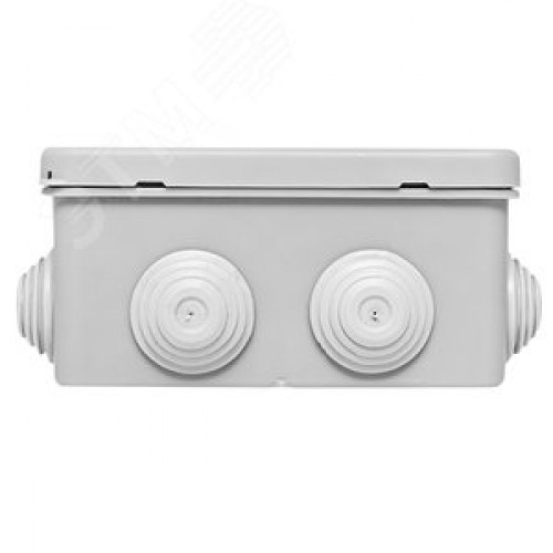Коробка распределительная КМР-030-014 с крышкой (100х100х50) для прямого монтажа, 10 мембр. вводов серая IP55 EKF