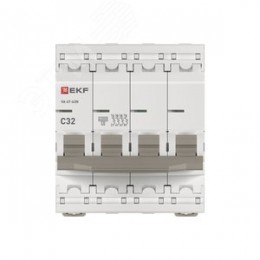 Выключатель автоматический четырехполюсный 4P 32А (C) 4.5kA ВА 47-63N M634432C PROXIMA EKF