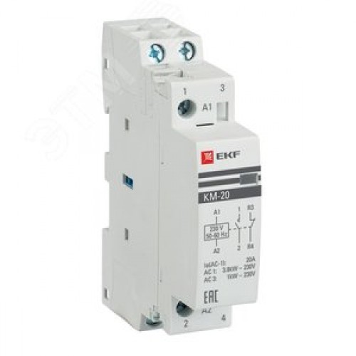 Контактор модульный 20А 1п ТО+ТС
