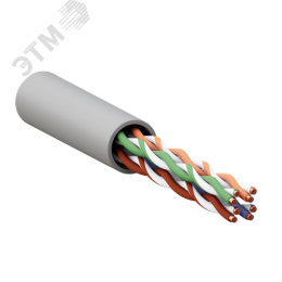 Витая пара TERACOM PRO 5E U/UTP 4 пары solid 24AWG LSZH нг(А)-HF серый 305м