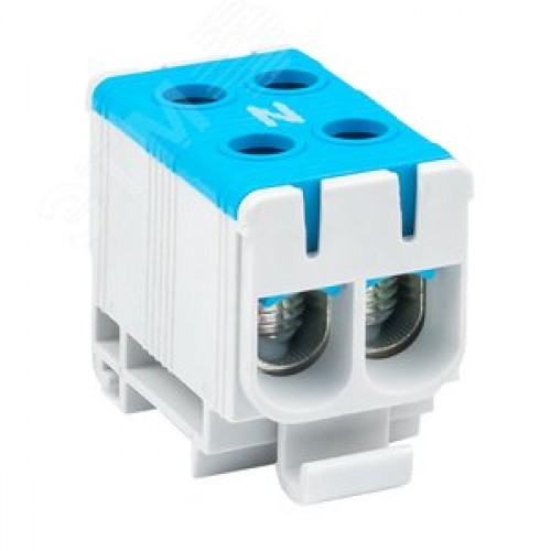 Клемма силовая вводная двойная КСВ 16-50 кв мм. синяя