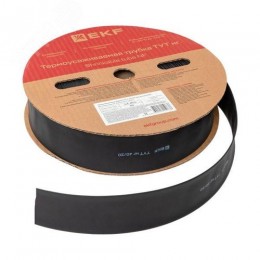 Трубка термоусаживаемая ТУТ нг 40/20 черная рулон PROxima