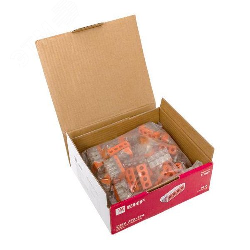 Клемма СМК 773-174 с пастой 4 отверстия 2.5-6.0мм2 уп.50шт. PROxima