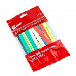 Трубка термоусаживаемая ТУТ нг 12/6 (7 цветов по 3шт) 100мм PROxima