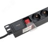Блок розеток PDU TERACOM PRO 19'' 1U 16А/250В 8 розеток Schuko с выключателем шнур питания длиной 2 метра сечение 3x1.5 мм2 вилка Schuko корпус пластик черный