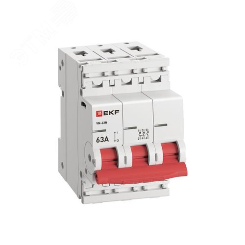 Выключатель нагрузки (ВН) трехполюсный 3P 63А ВН-63N S63363 PROXIMA EKF