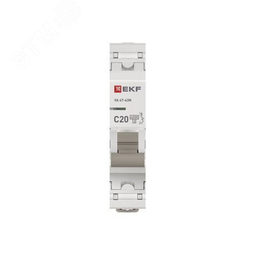 Выключатель автоматический однополюсный 1P 20А (C) 6kA ВА 47-63N M636120C PROXIMA EKF