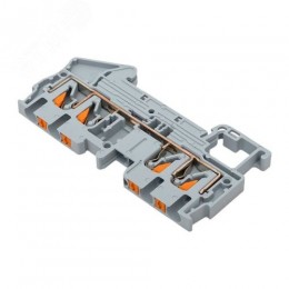 Клемма Push-in 2.5 мм2 4 вывода серая EKF