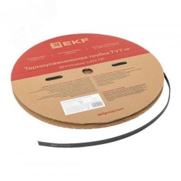 Трубка термоусаживаемая ТУТ нг 8/4 черная рулон PROxima