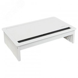 Встраиваемый настольный розеточный блок выдвижной, 8 модулей, белый, C-Line