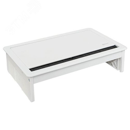 Встраиваемый настольный розеточный блок выдвижной, 8 модулей, белый, C-Line