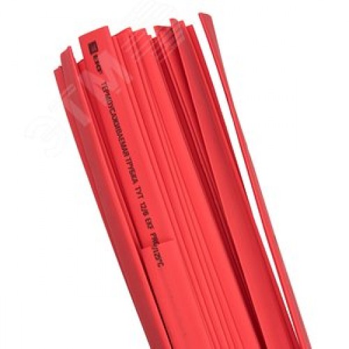 Трубка термоусаживаемая ТУТ нг 12/6 красная в отрезках по 1м PROxima