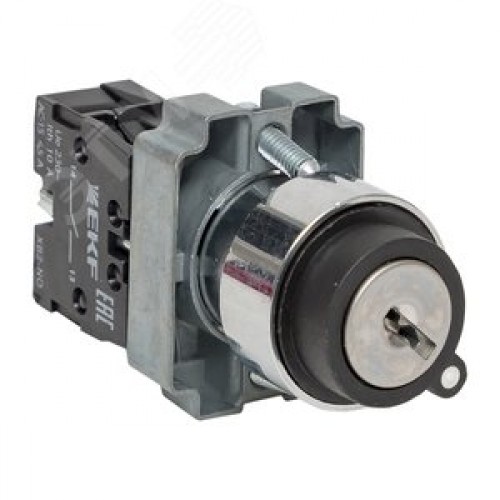 Переключатель BG21 2P с замком не возвратный NO