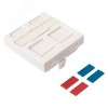 Вставка розеточная TERACOM PRO 45x45мм формат Mosaic на 2 модуля Keystone со шторками и маркерами белая