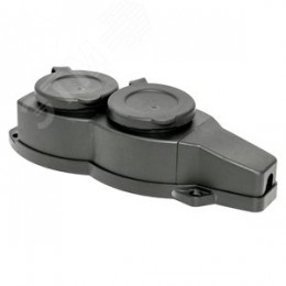 Розетка двухместная с защитными крышками каучуковая 230В 2P+PE 16A IP44 PROxima