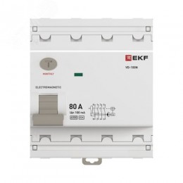 Выключатель дифференциального тока ВД-100N 4P 80А 100мА тип A эл-мех 6кА PROXIMA