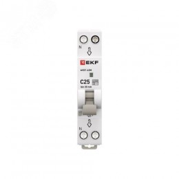 Выключатель автоматический дифференциального тока АВДТ-63М 1P+N (18 м) 25А 30мА характеристика C тип АС электронный 6кА PROXIMA