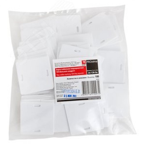 Бирка кабельная маркировочная 134 большой квадрат (100шт)