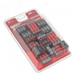 Клемма СМК 221-413 с рычагом 3 отверстия блистер (20шт.) EKF