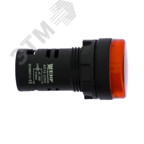 Лампа AD16-22HS LED матрица 22мм красный