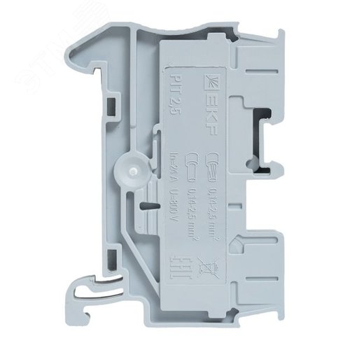 Клемма проходная Push-in 2.5 мм2 серая EKF