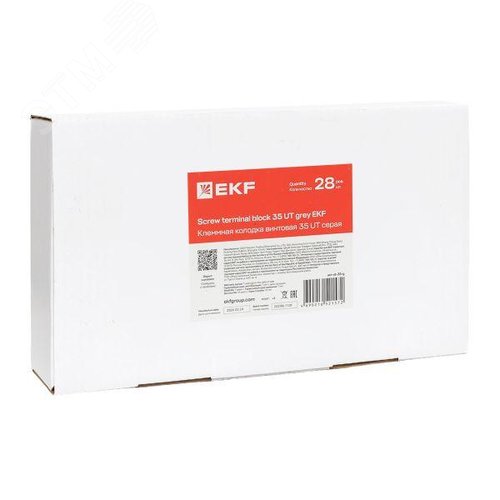 Клемма проходная винтовая UT 35 мм2 серая EKF