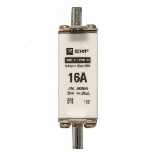 Вставка плавкая ППН-33 100/16А габарит 00С