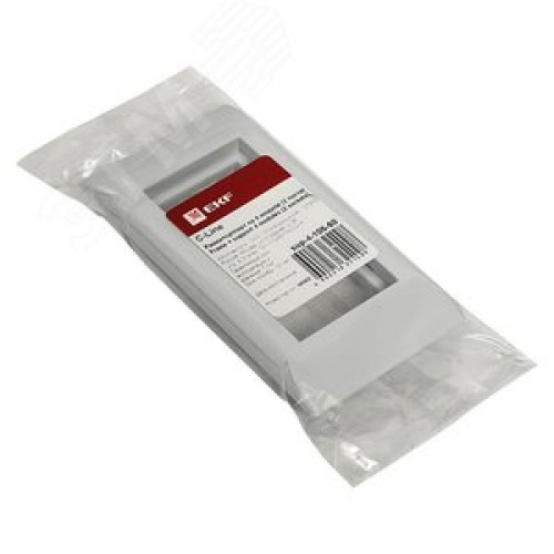 Рамка+суппорт на 4 модуля (2 поста) C-Line