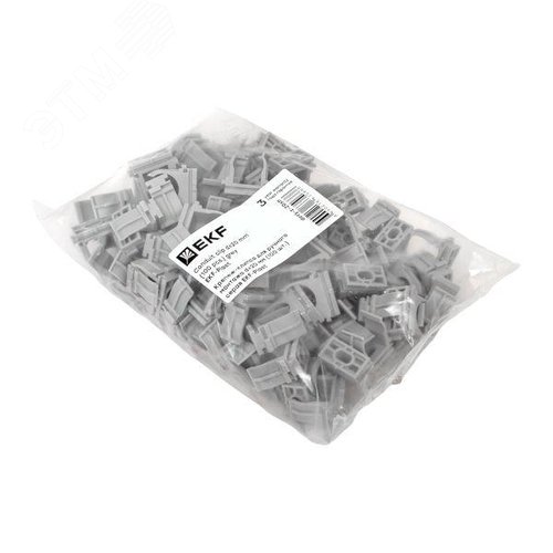 Крепеж-клипса для ручного монтажа d20 мм серая EKF-Plast