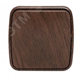 Выключатель 1-клавишный ОП Минск 10А темное дерево