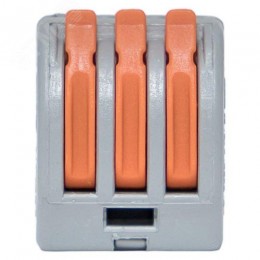 Клемма СМК 222-413 с рычагом 3 отверстия блистер (20шт.) EKF