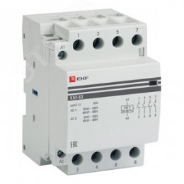 Контактор модульный 63А 3п 220В 4НО КМ