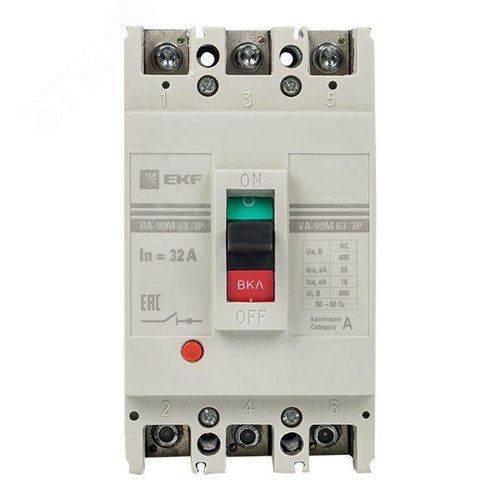 Выключатель автоматический трехполюсный ВА-99М/63 32А 20кА РЭ320А
