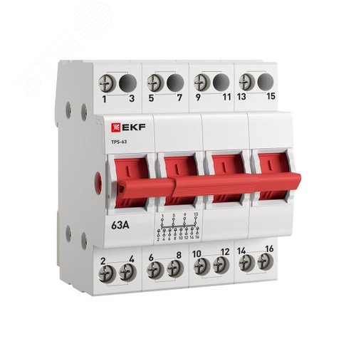 Переключатель трехпозиционный ТПС-63 4P 63А PROxima