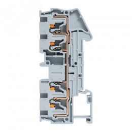 Клемма Push-in 4 мм2 4 вывода серая EKF