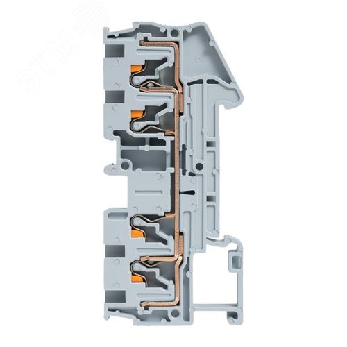 Клемма Push-in 4 мм2 4 вывода серая EKF