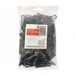 Дюбель-хомут для плоского кабеля 5-8мм нейлон черный Simple (100шт)