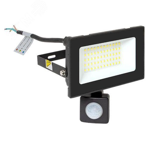 Прожектор светодиодный СДО-3004 с инфракрасным датчиком движения 50 Вт 6500К IP54 LUMA