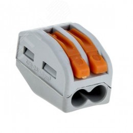 Клемма СМК 222-412 с рычагом 2 отверстия 0,08-2,5(4,0) мм2 EKF