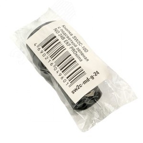 Кнопка SW2C-10D с подсветкой зеленая NO 24В PROxima. Кнопка без фиксации