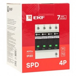 Устройство защиты от импульсных перенапряжений Т1+Т2 Im-12,5kA In-20kA Uc-275В 3+1 PROxima